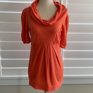 Orange cowl neck top size S, New York & Co